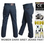 Women Motorbike Cotton Jeans Pants Reinforced with DuPont™ Kevlar® fiber